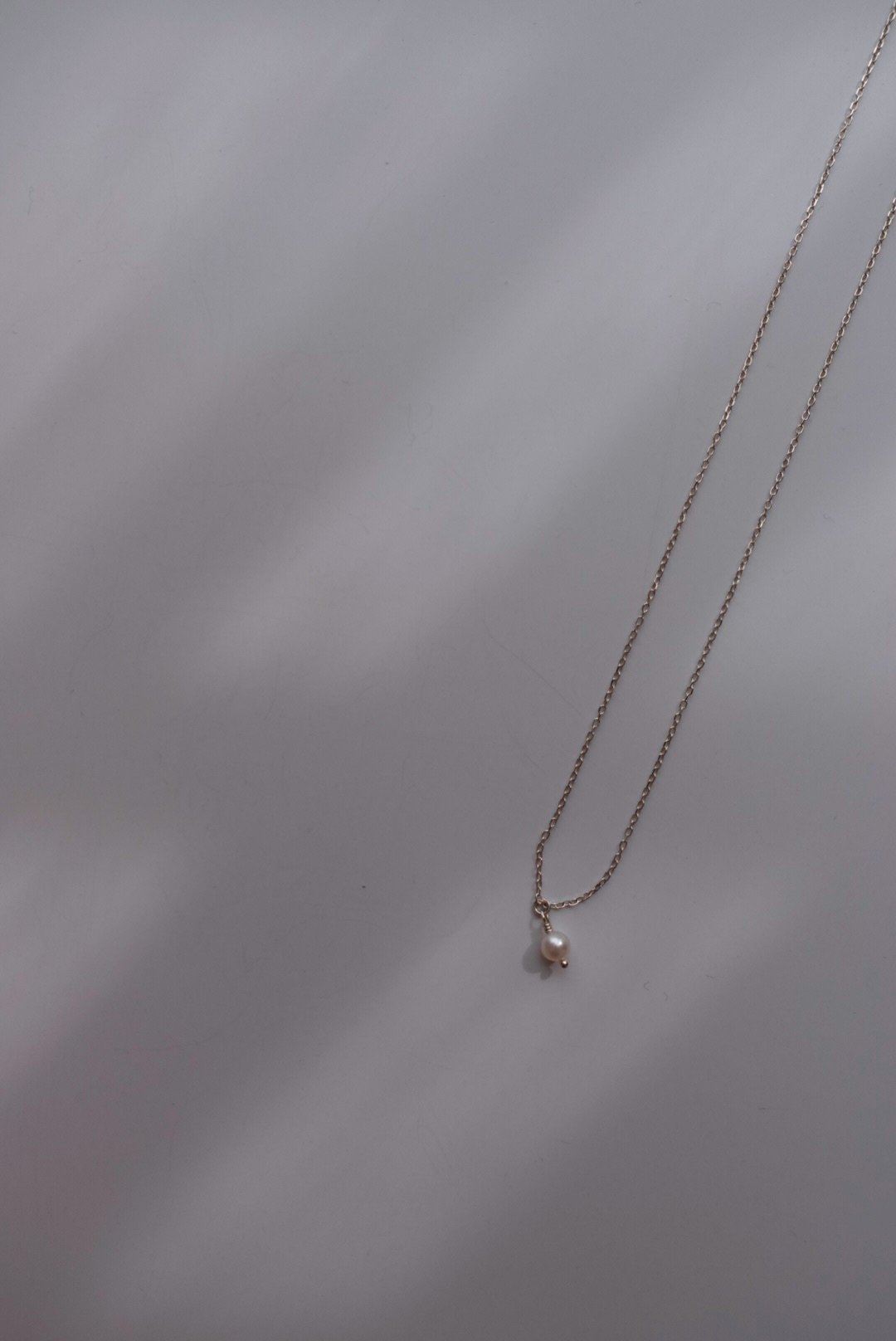單顆垂墜小珍珠項鍊 S925
