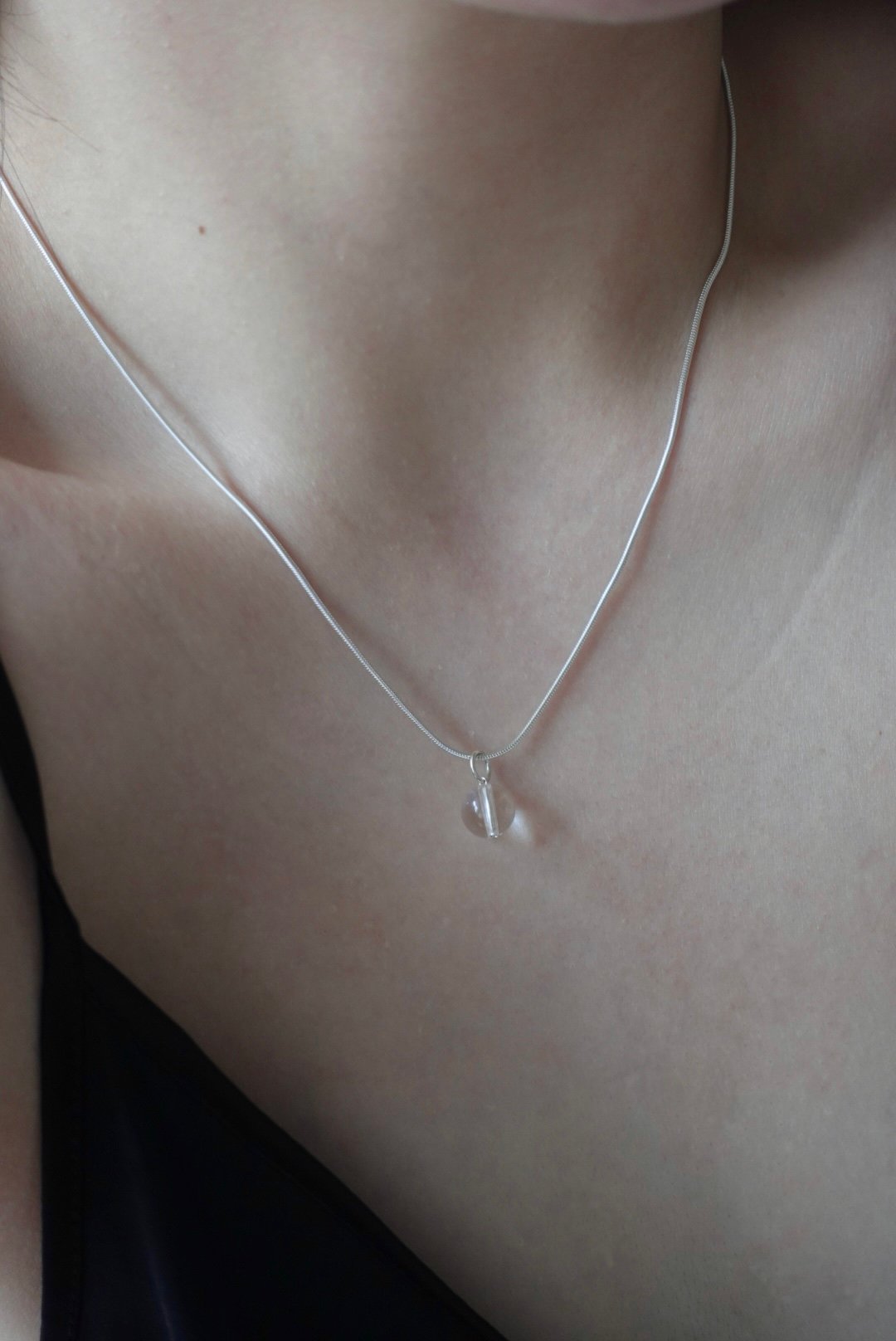 水晶蛇骨項鍊 S925