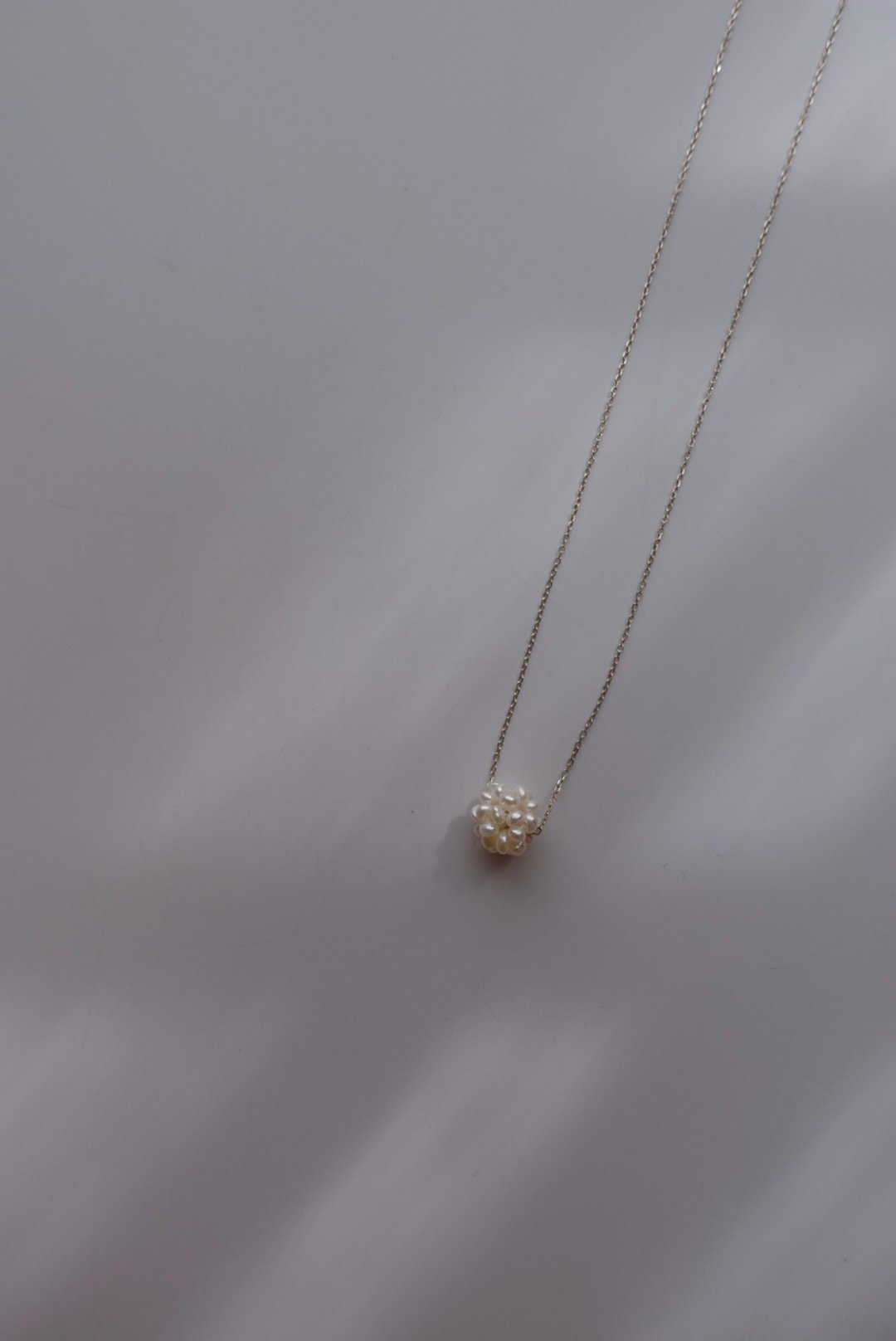 珍珠繡球花 純銀項鍊 S925
