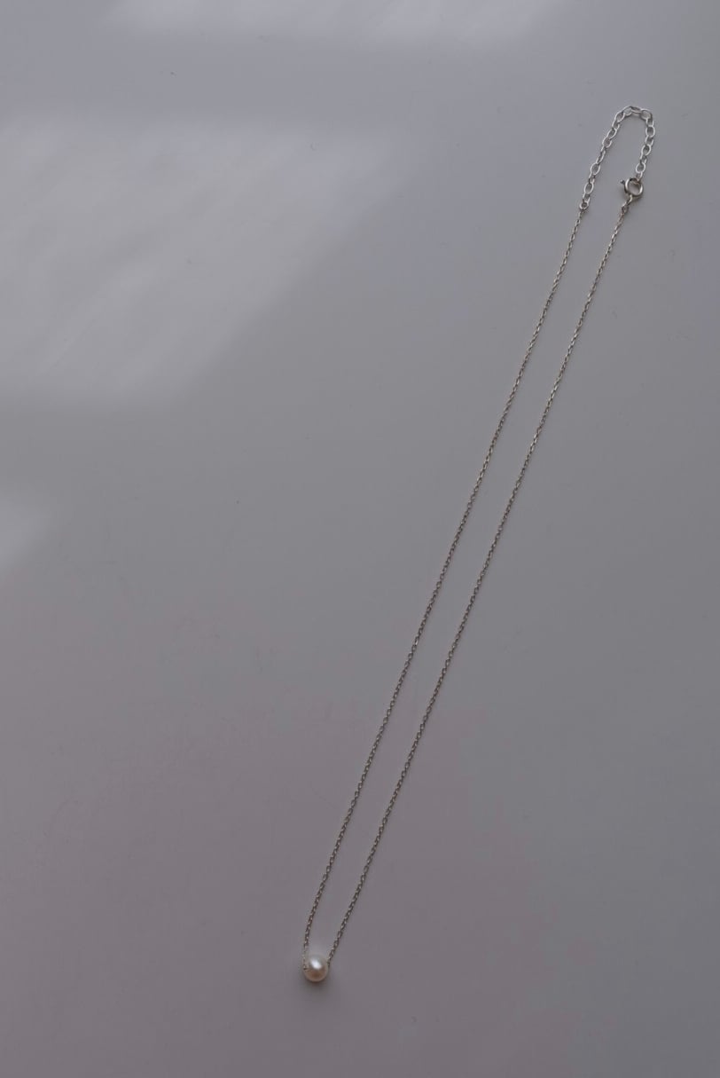 單顆珍珠純銀項鍊 S925