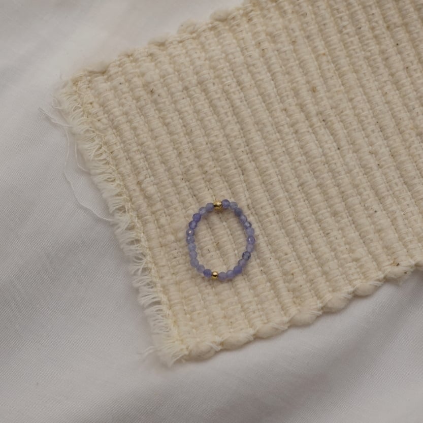 晚霞③ 坦桑石戒指 14KGF