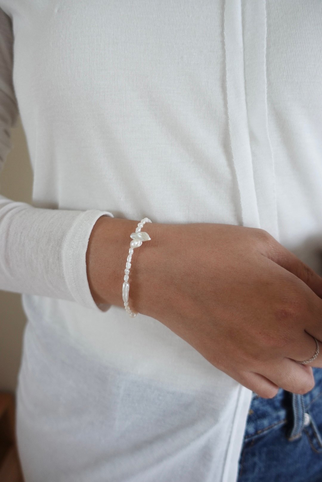 綜合巴洛克珍珠手鍊 S925