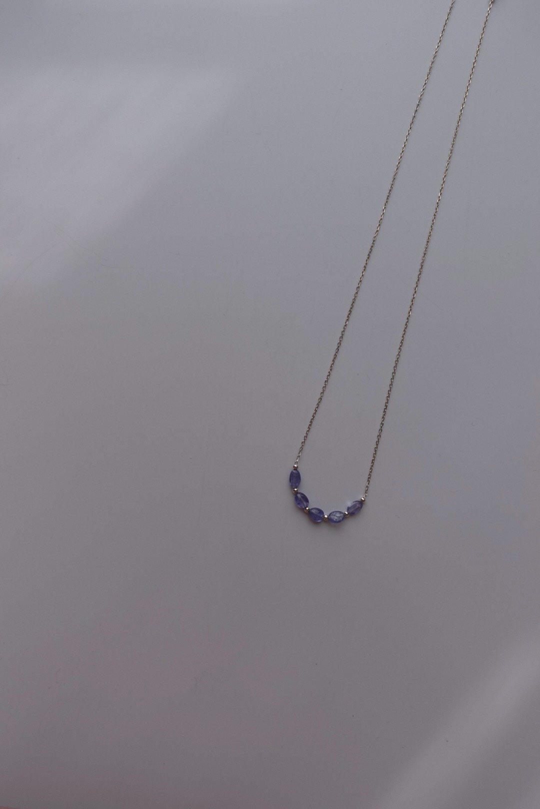 橢圓坦桑石微笑項鍊 S925