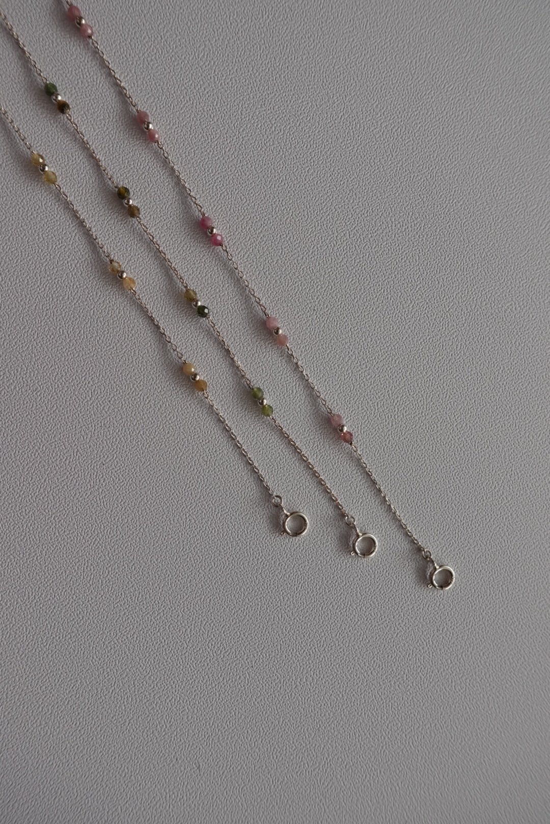 碧璽糖果造型間隔手鍊 S925