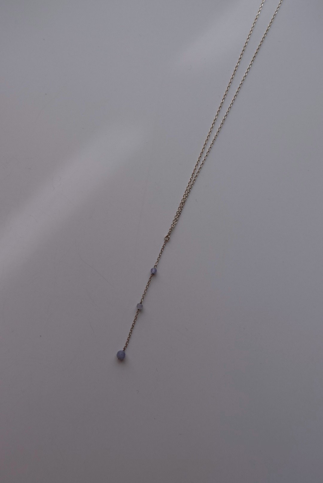 三顆坦桑石Y字項鍊 S925