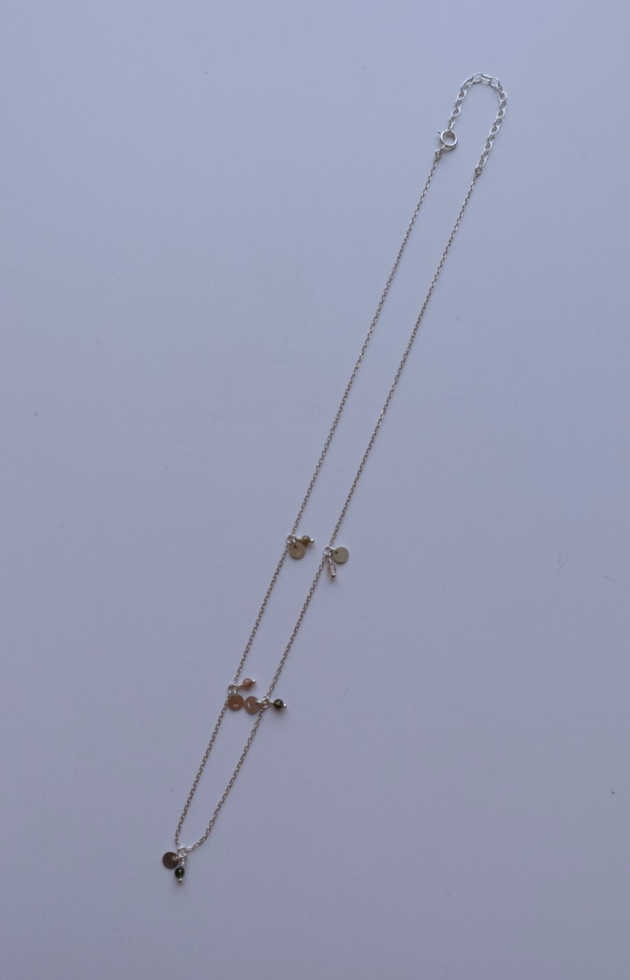 碧璽圓片項鍊 S925