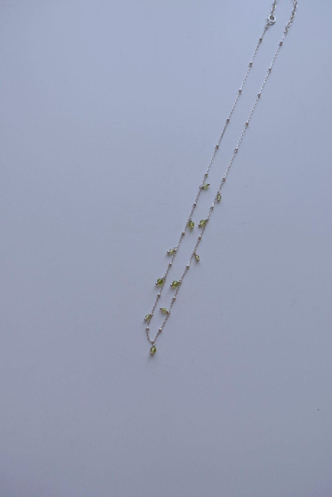 橄欖石垂墜項鍊 S925