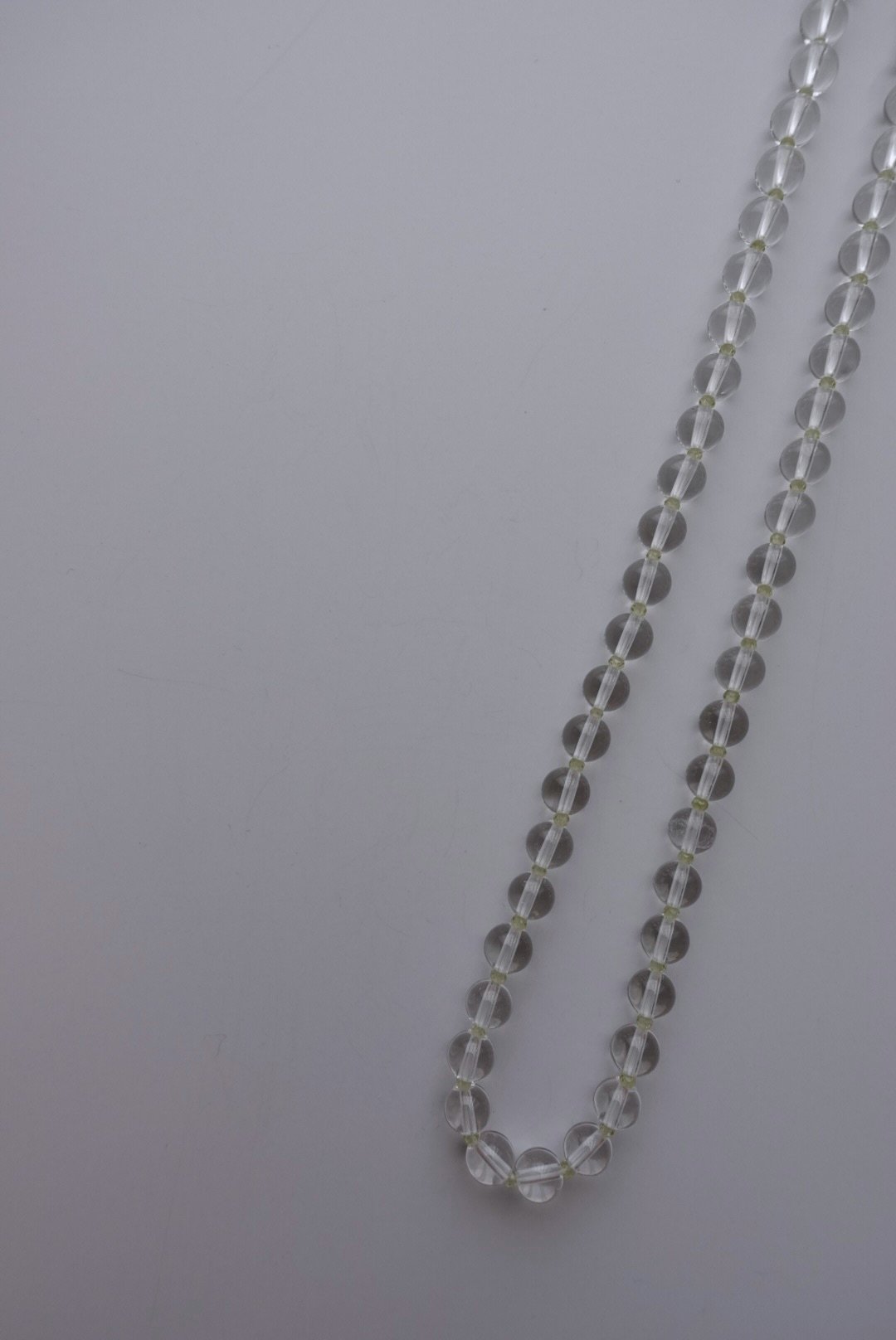 白水晶橄欖石透透項鍊 S925