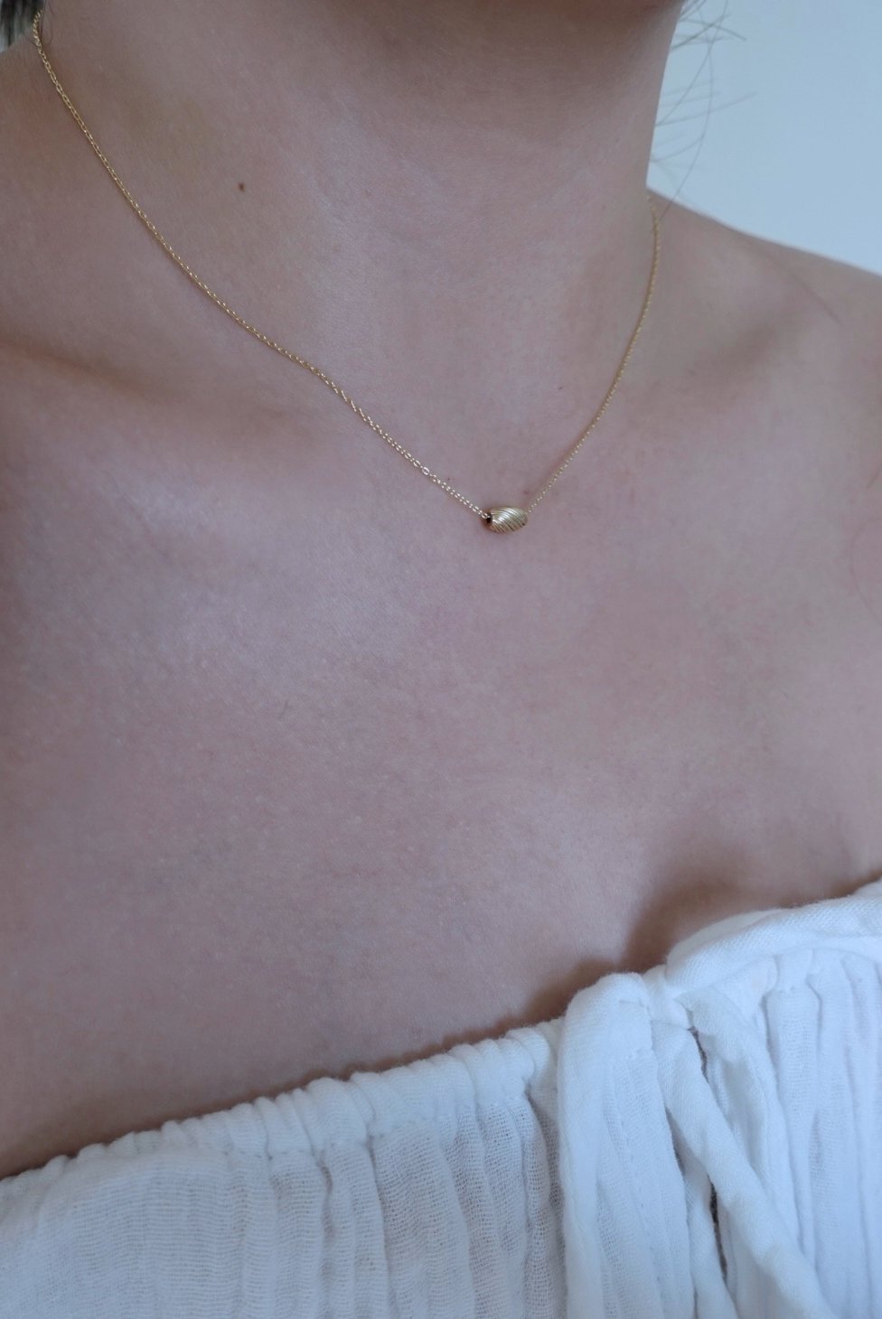 Classic 扭紋橄欖項鍊 14KGF