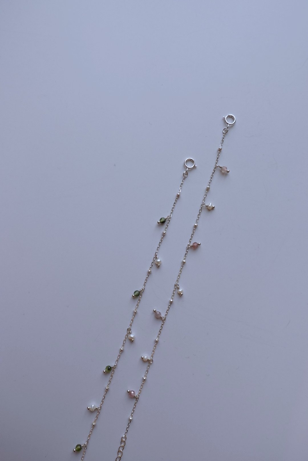 碧璽珍珠垂墜手鍊 S925