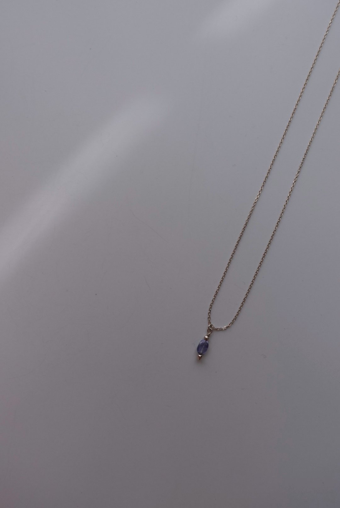 單顆橢圓坦桑石項鍊 S925