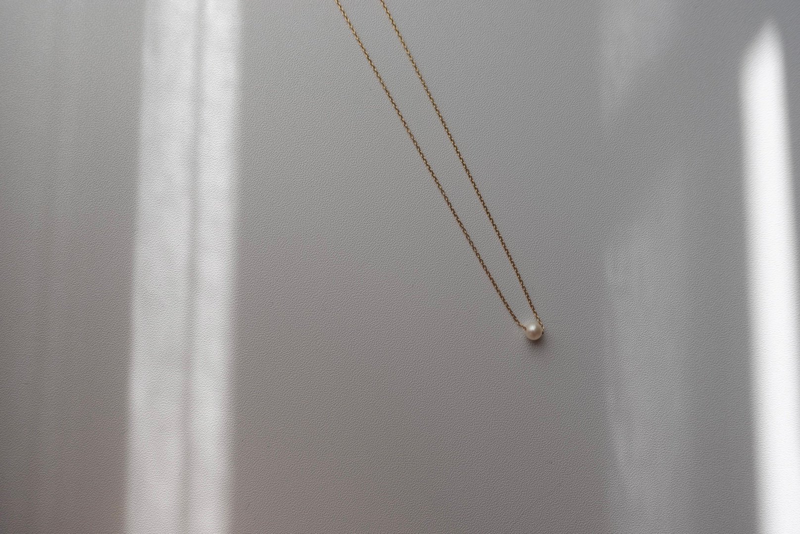單顆珍珠項鍊 14KGF