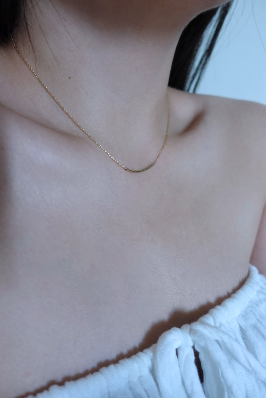 Classic 金管微笑項鍊 14KGF