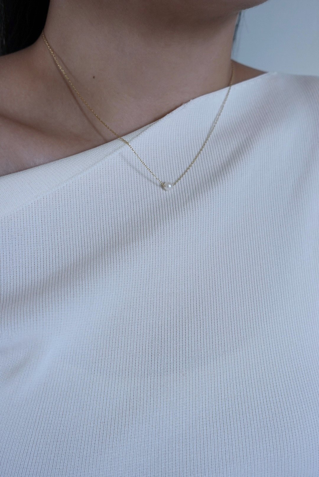 單顆珍珠項鍊 14KGF