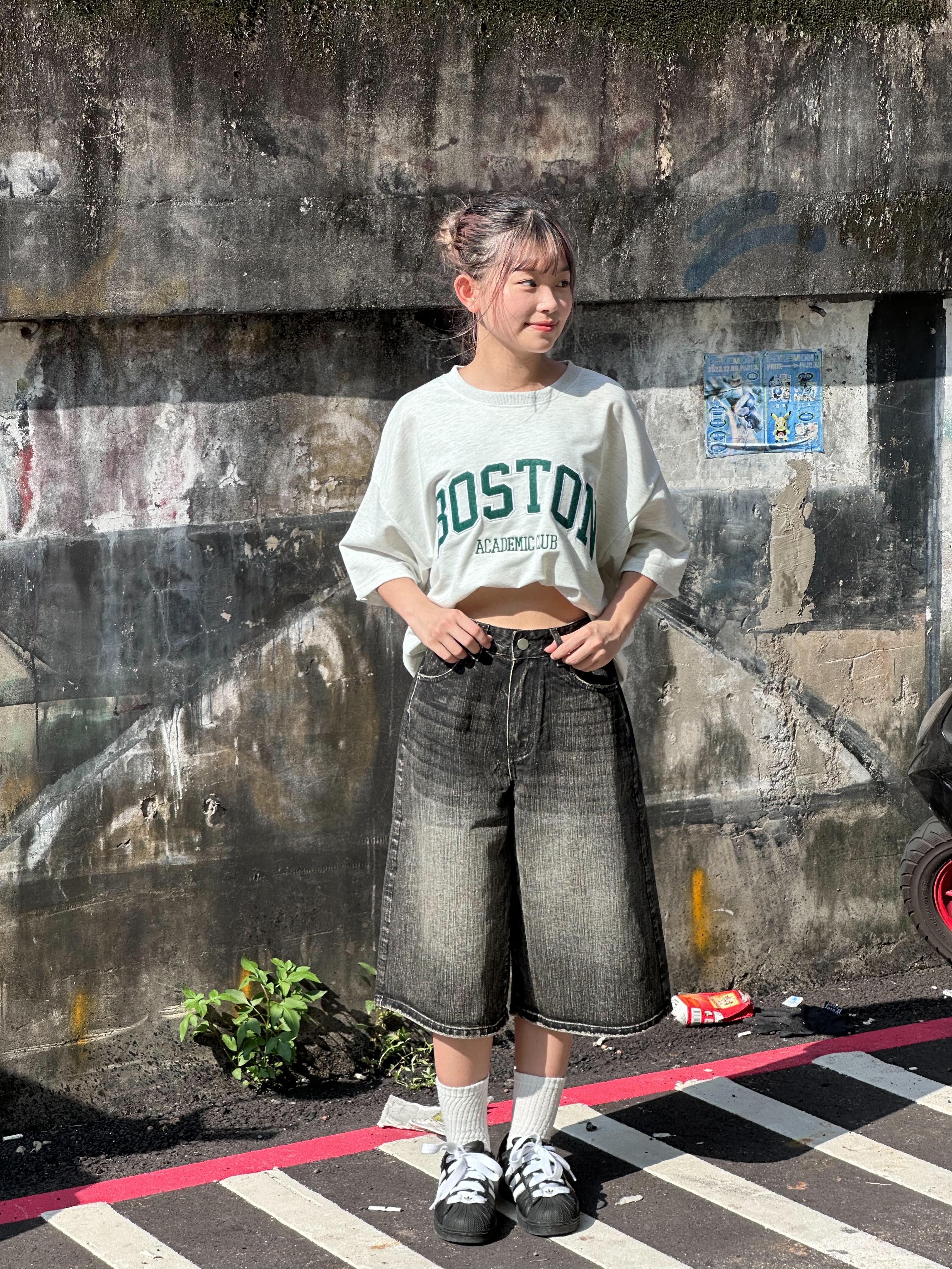 【現貨】直刷紋七分褲