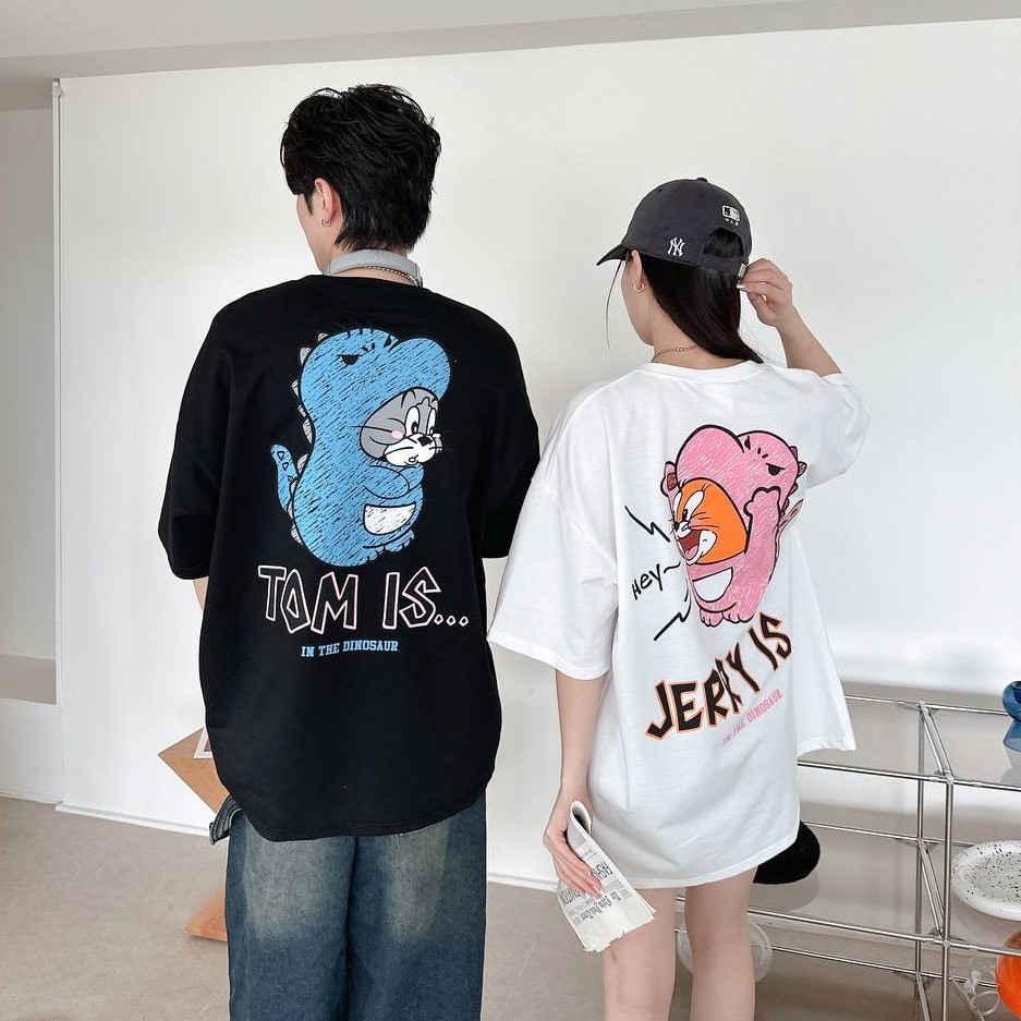 【現貨】TOM&JERRY手繪感印花短T