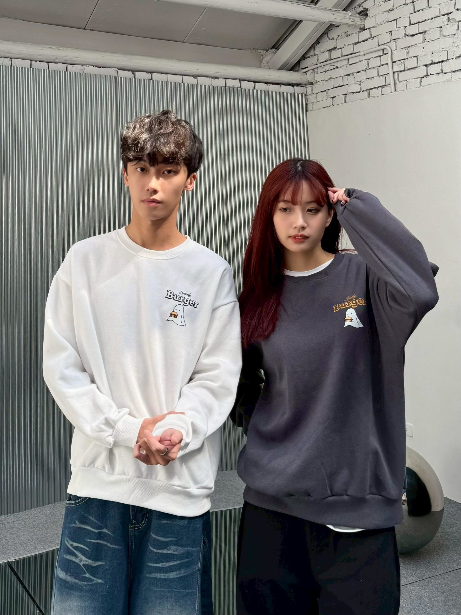 【現貨】幽靈漢堡印花大學T