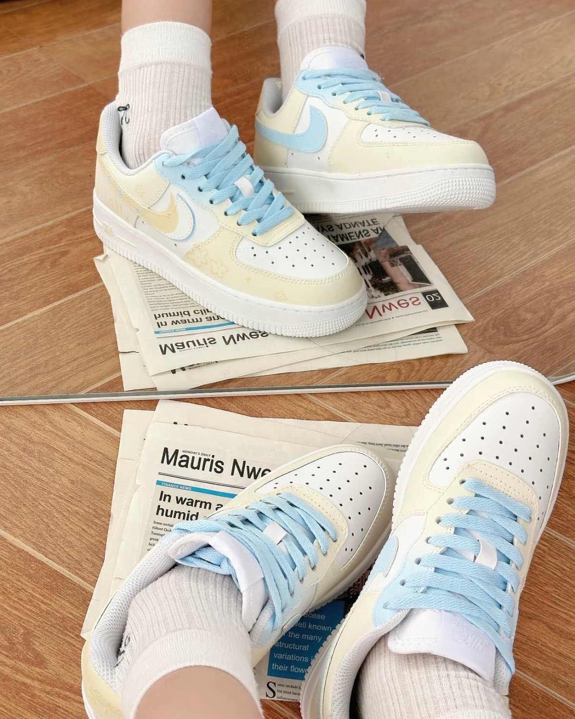 【訂製款】Nike Air Force 1 奶油晨藍