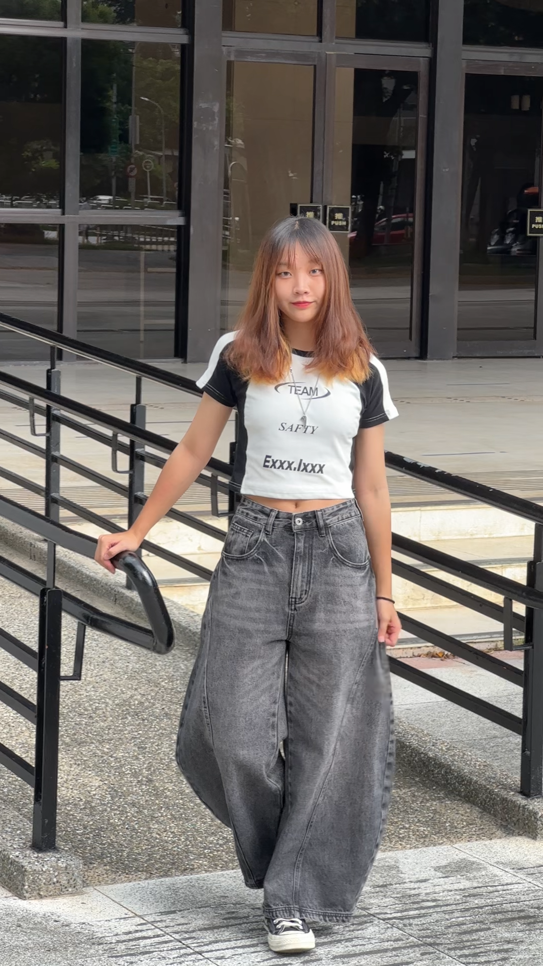 【現貨】美式撞色賽車風短版T