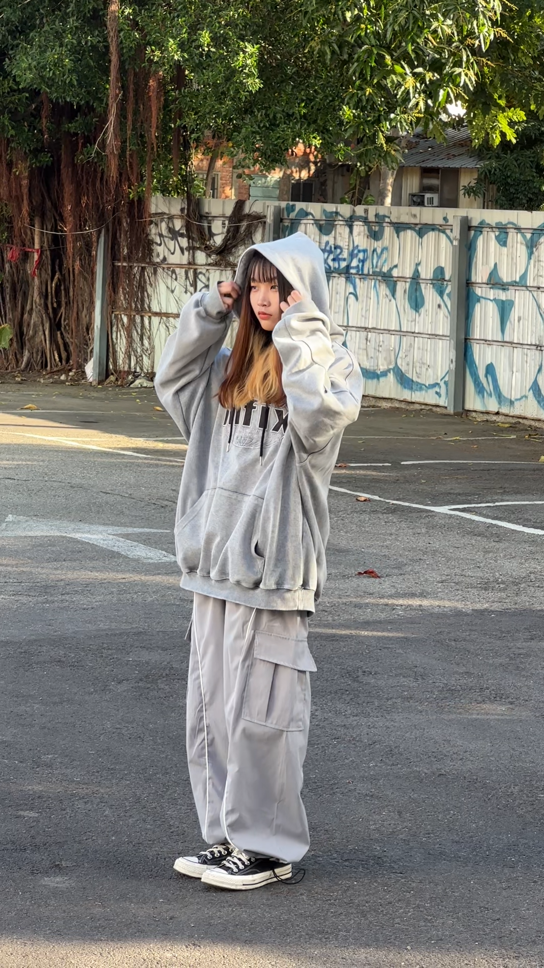 【小編愛褲現貨】Y2K壓條尼龍工裝衝鋒褲