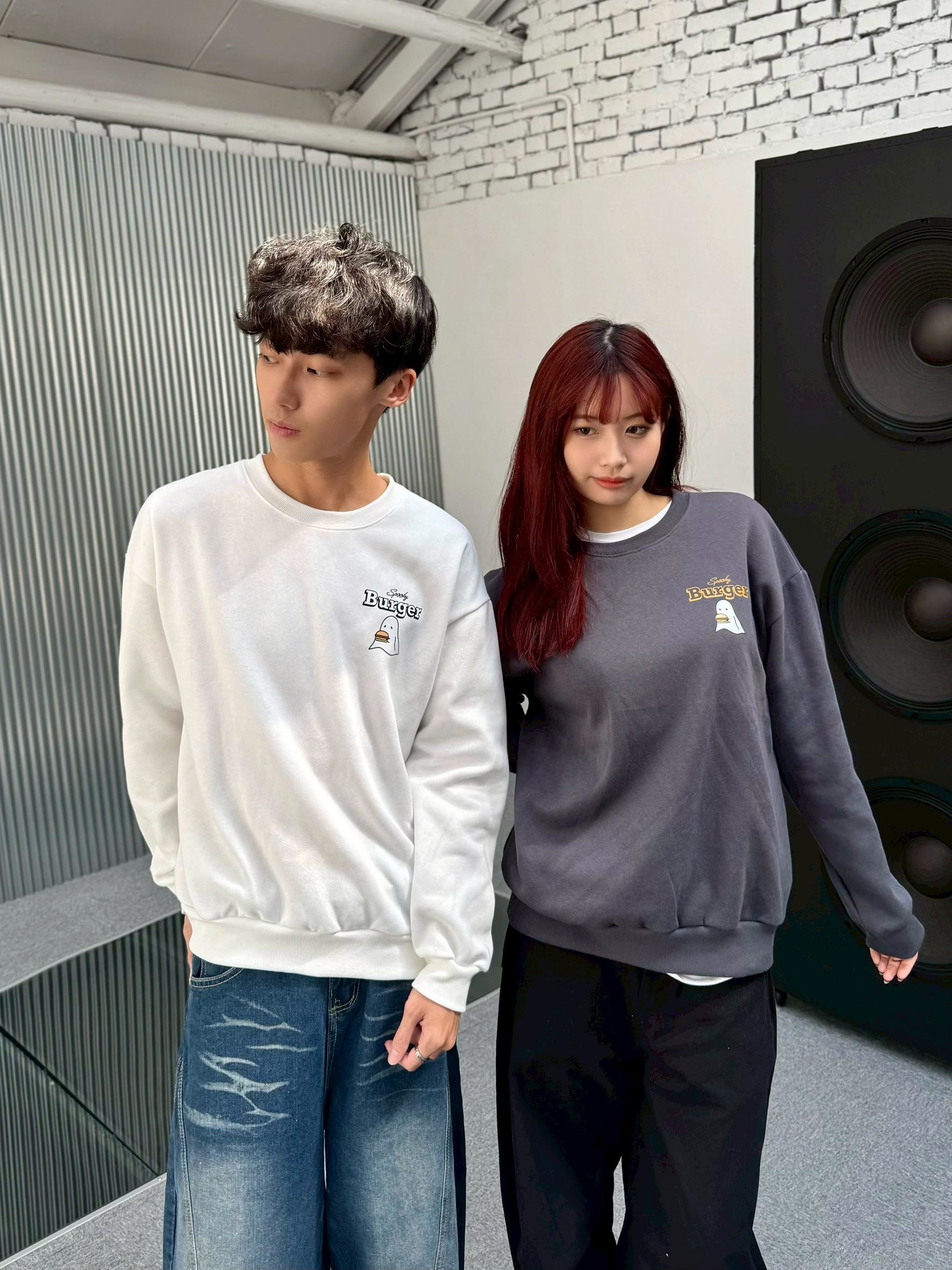 【現貨】幽靈漢堡印花大學T