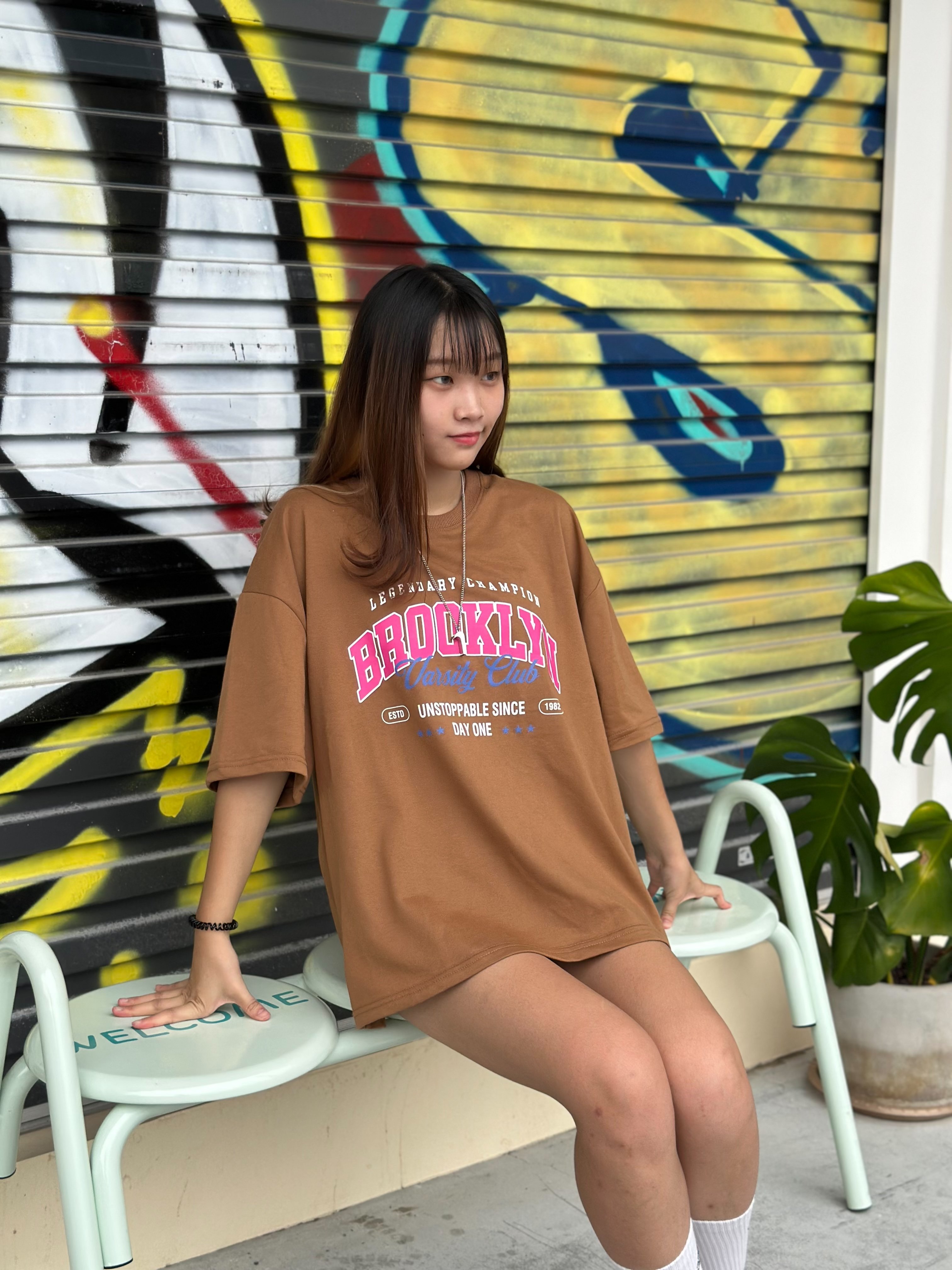 【繽紛校園風現貨】BROOKLYN英字短T