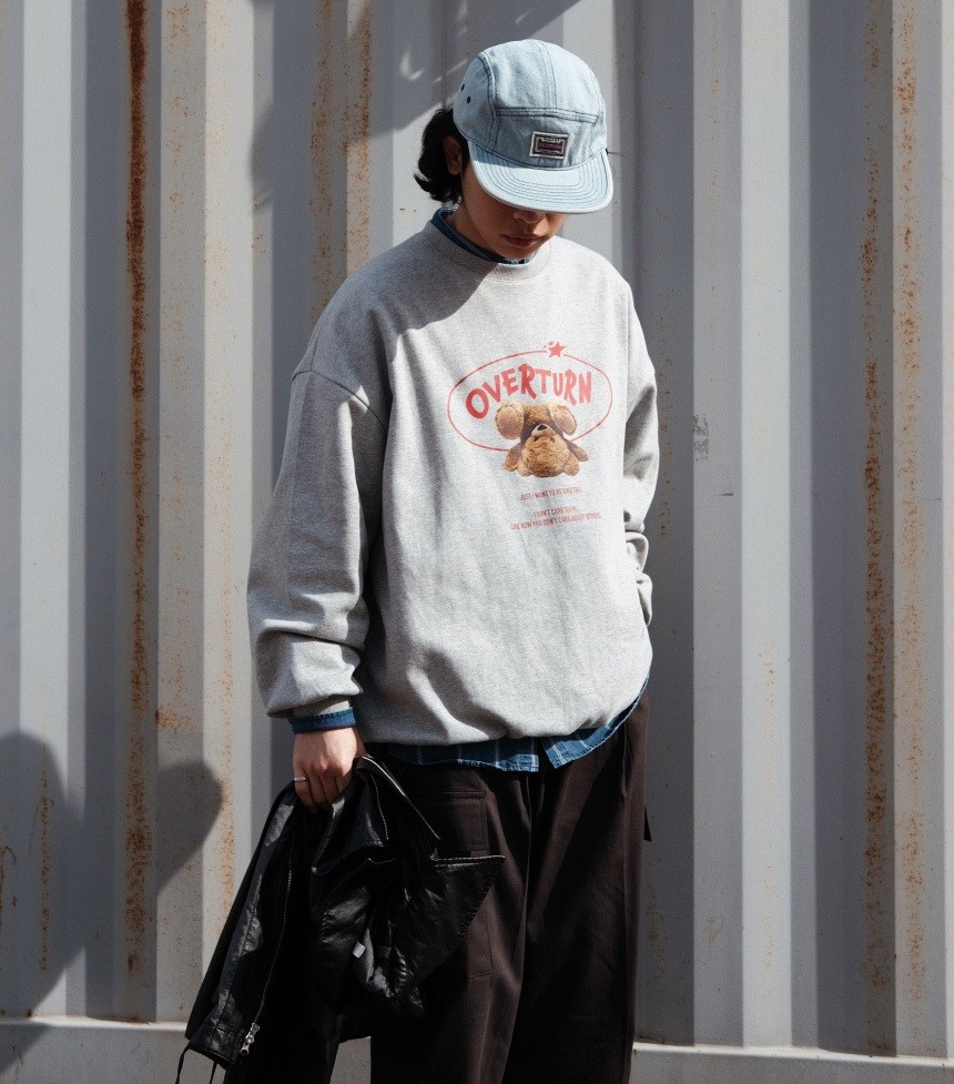 【現貨】可愛小熊牛奶絨大學T