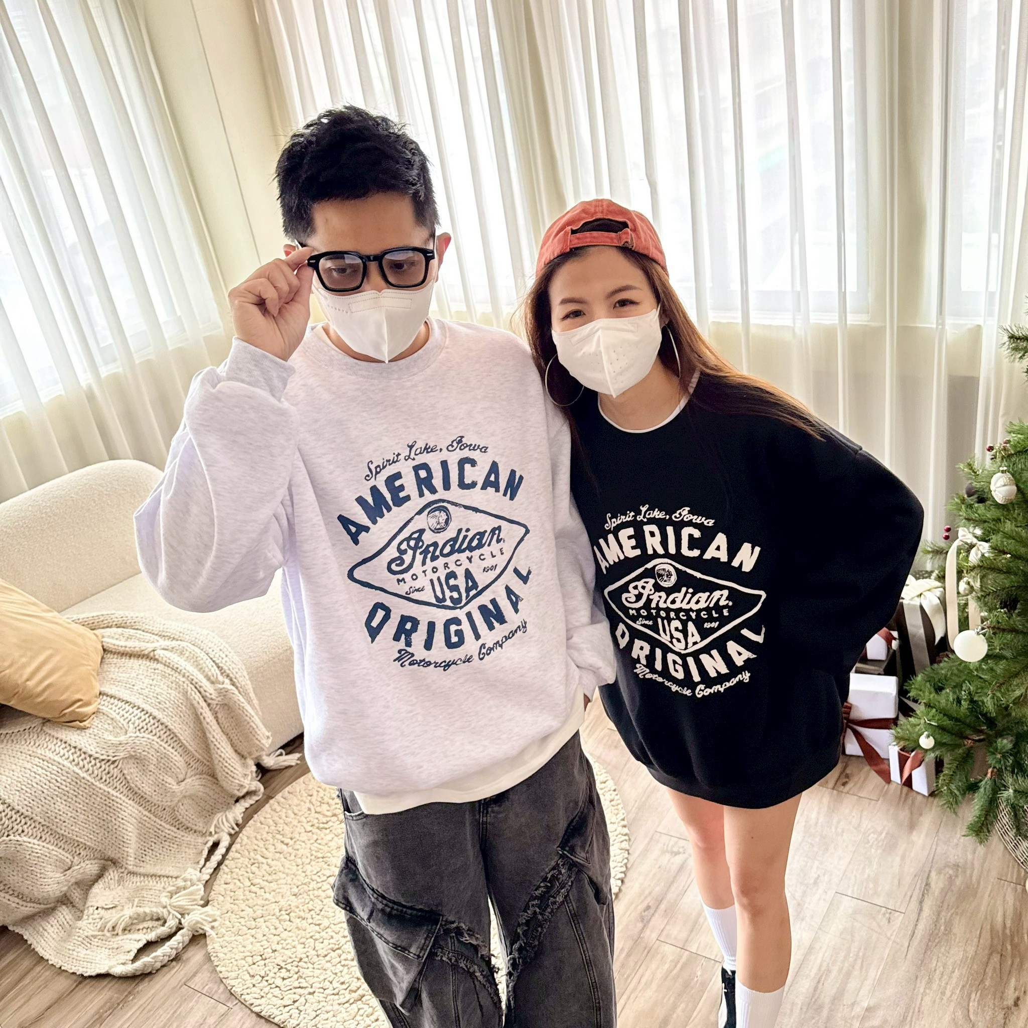 【現貨】AMERICAN 刷毛大學T