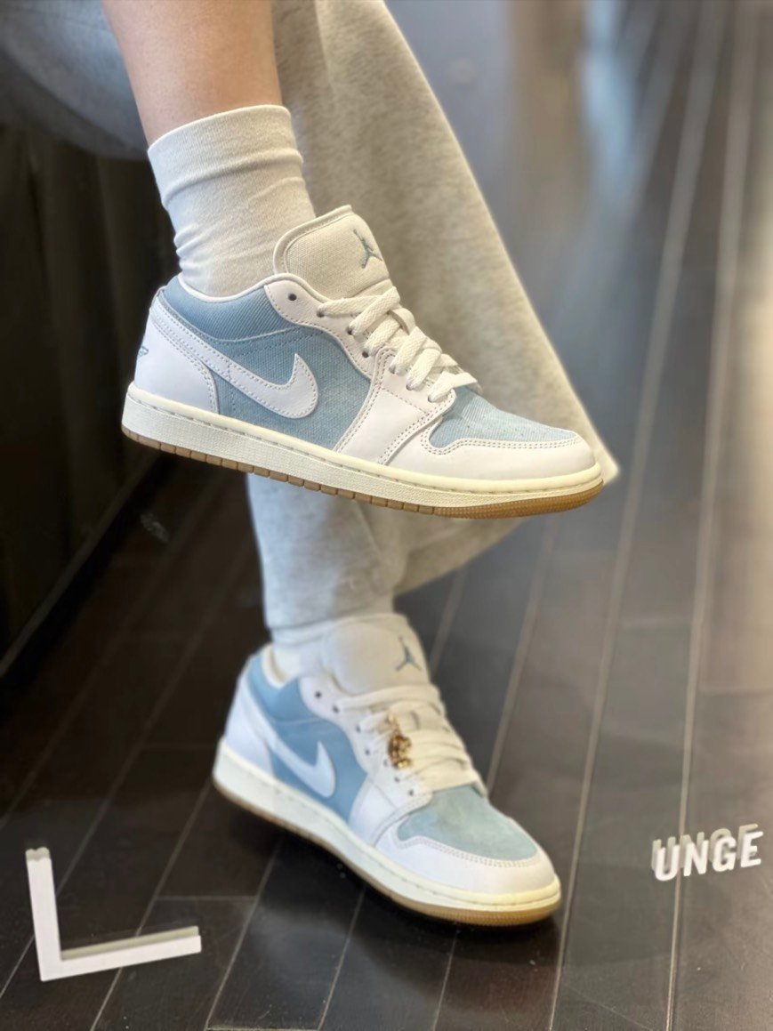【限定款!現貨】AIR JORDAN 1 LOW W 丹寧牛仔 女款｜HQ2004-400