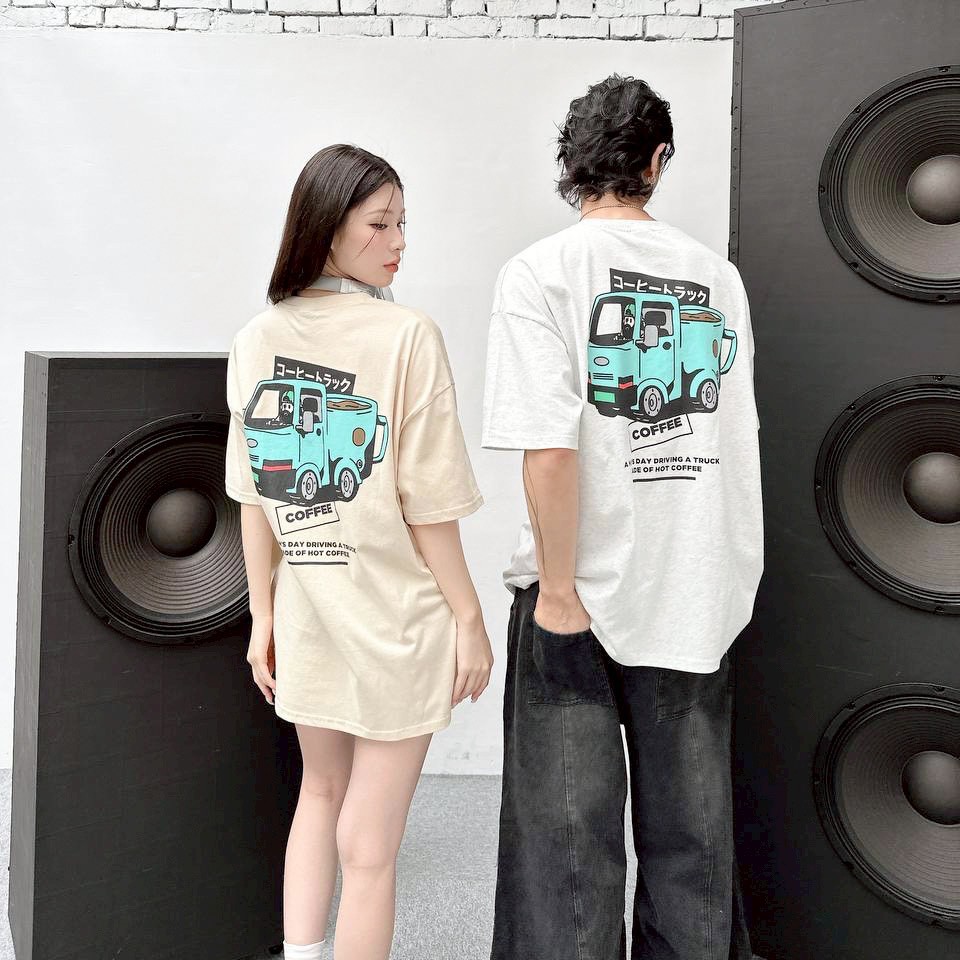 【現貨】日文咖啡卡車印花短T
