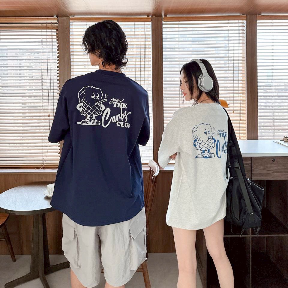 【現貨】join THE Carbs CLUB抽菸爆米花印花短T