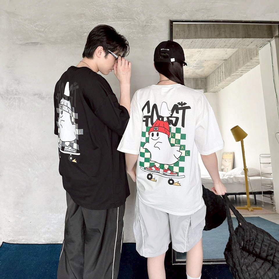 【現貨】GOAST棋盤格滑板幽靈印花短T