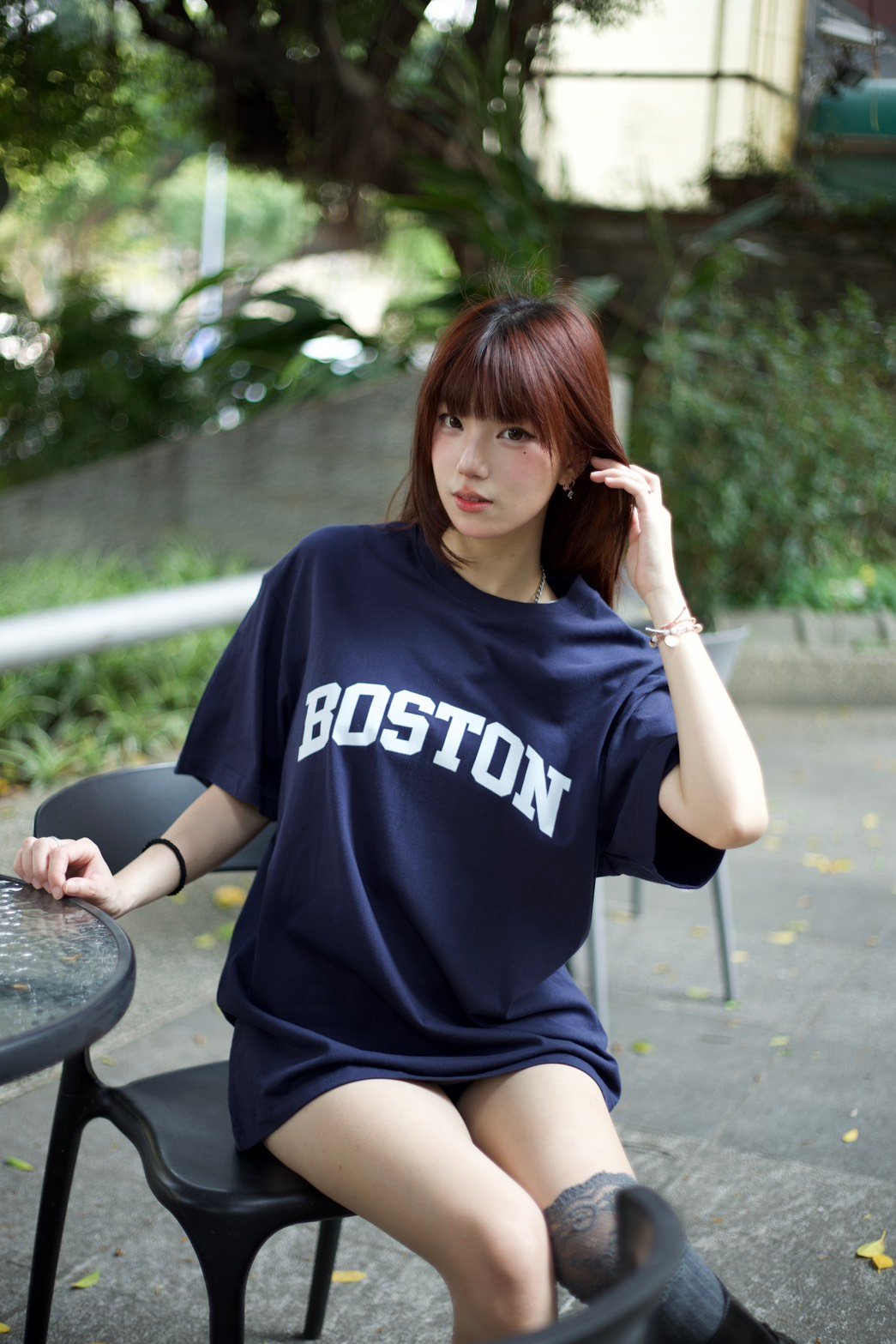 【校園風必備!!現貨速發】BOSTON印花短T