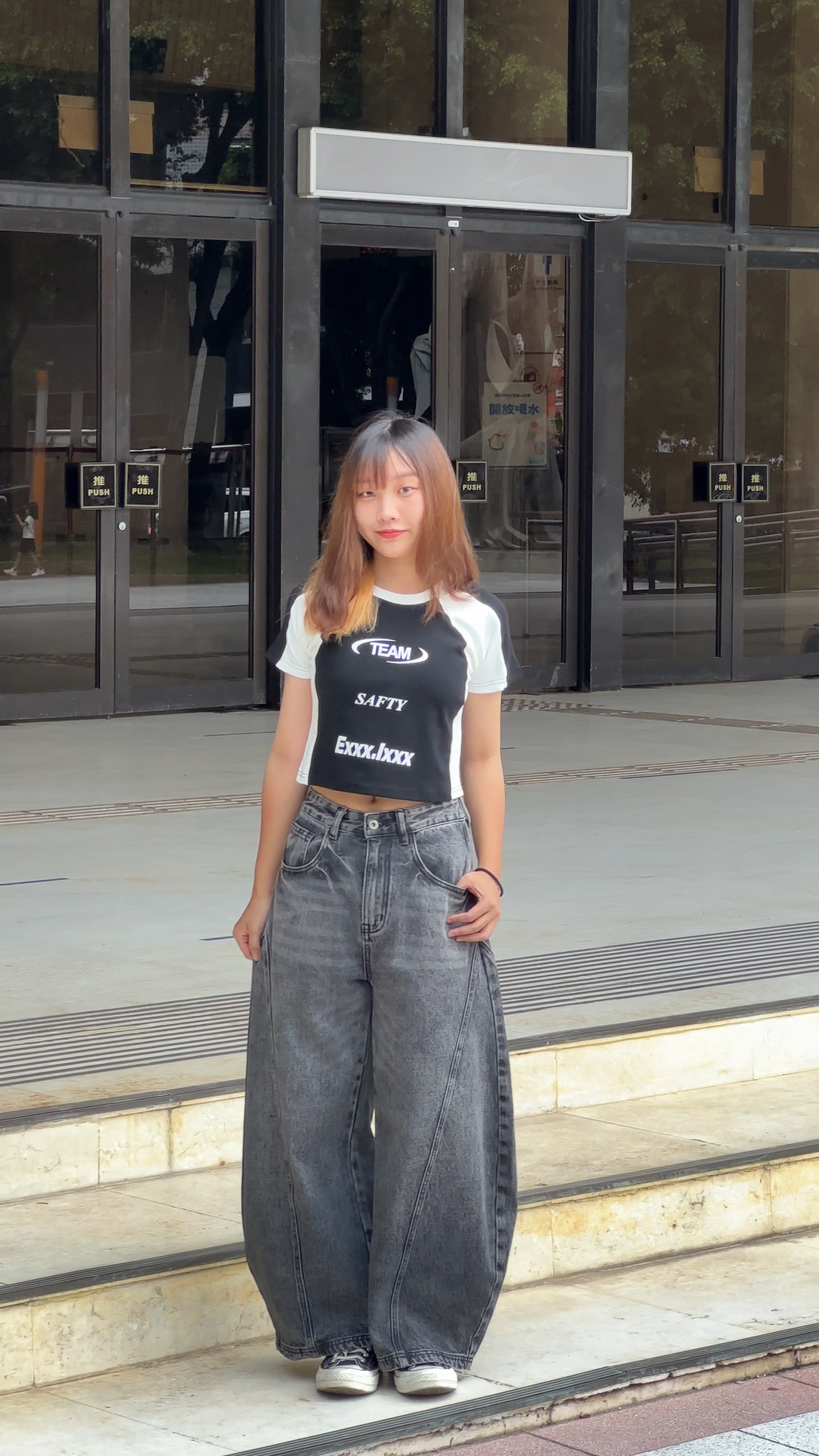 【現貨】美式撞色賽車風短版T