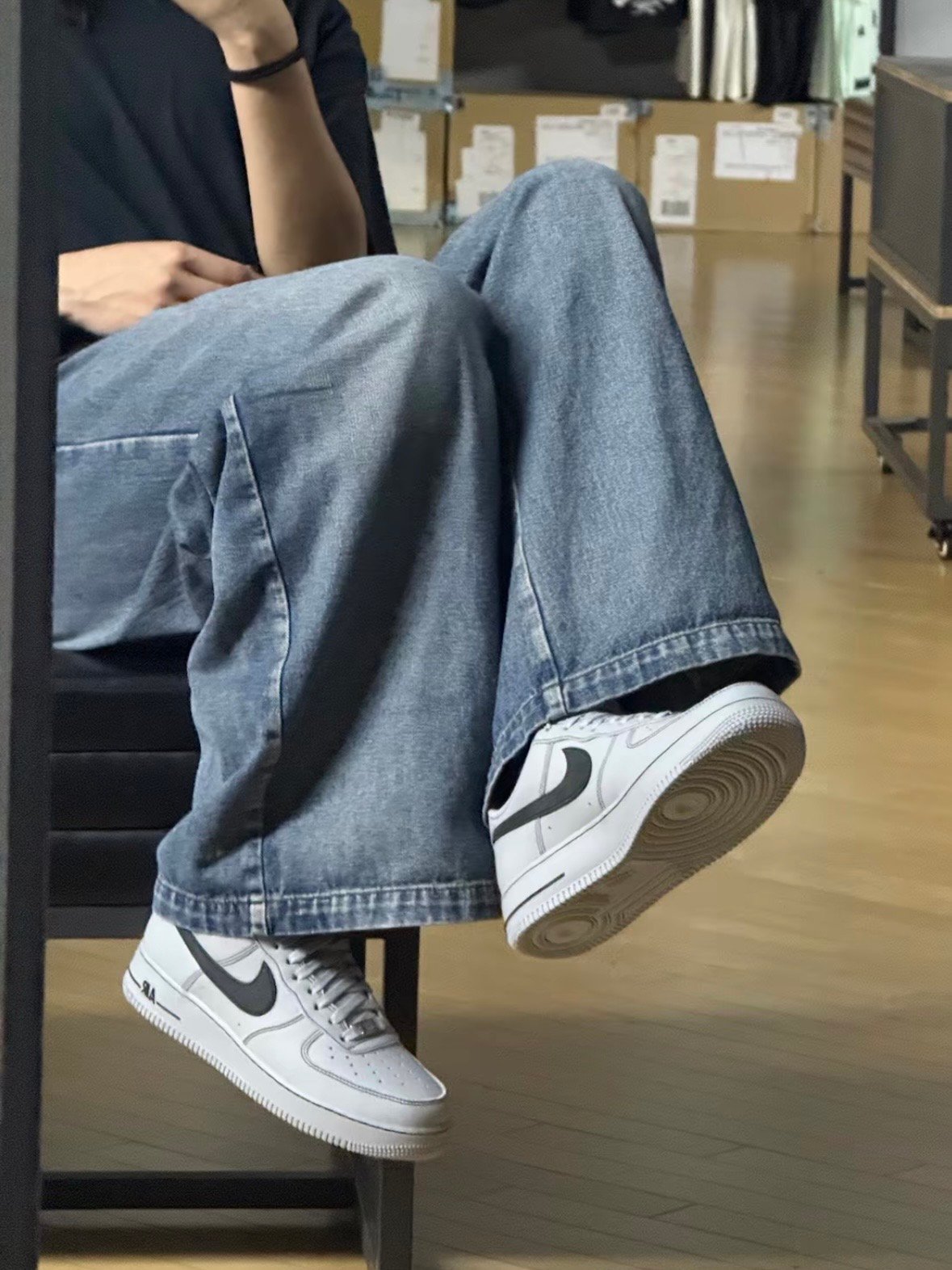 【全新爆款預購】NIKE AIR FORCE 1 狼煙灰 反車線 男款｜HQ2037-004