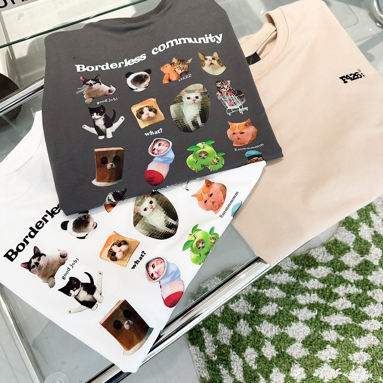 【現貨】貓咪滿版貼圖短T