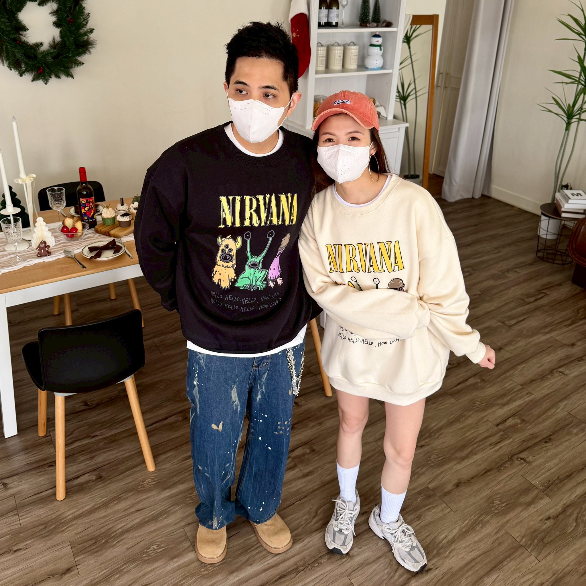 【現貨】NIRVANA刷毛大學T