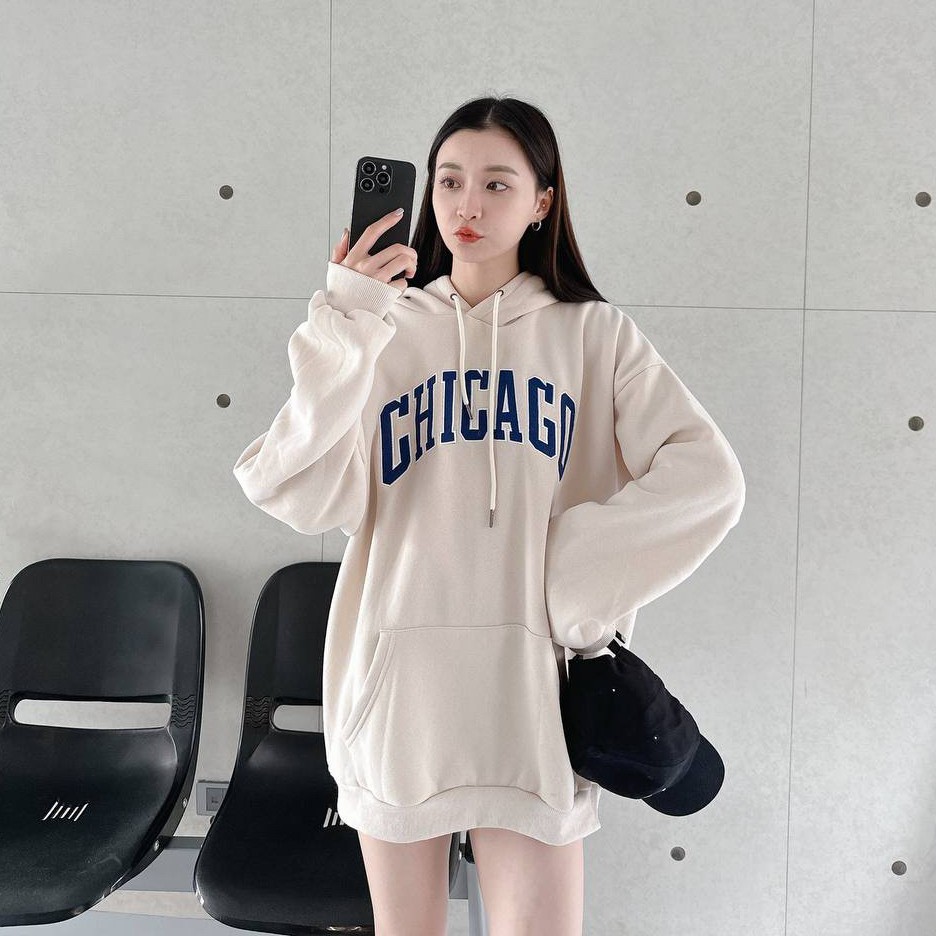 【現貨】電繡CHICAGO帽T