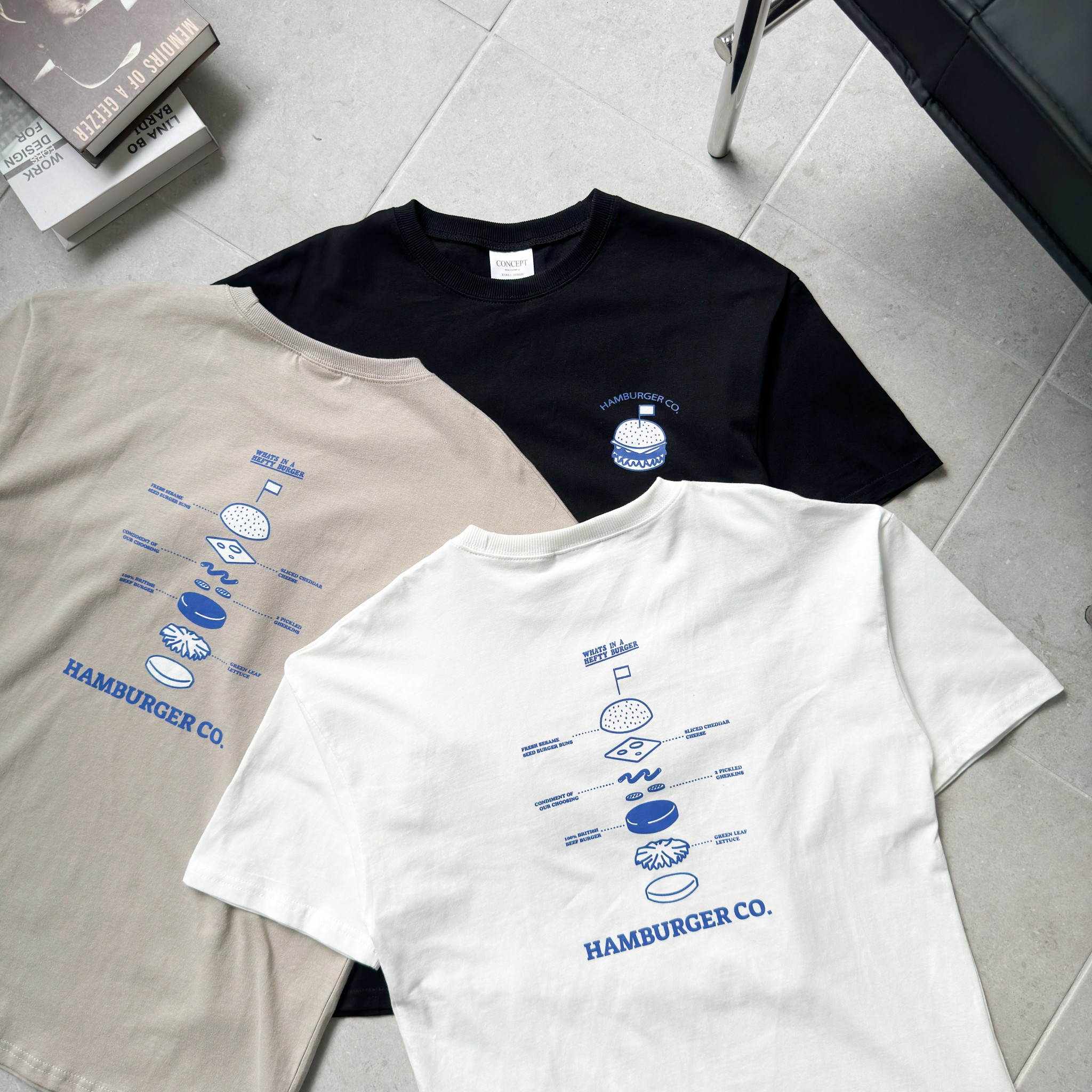 【現貨】漢堡分解印花短T