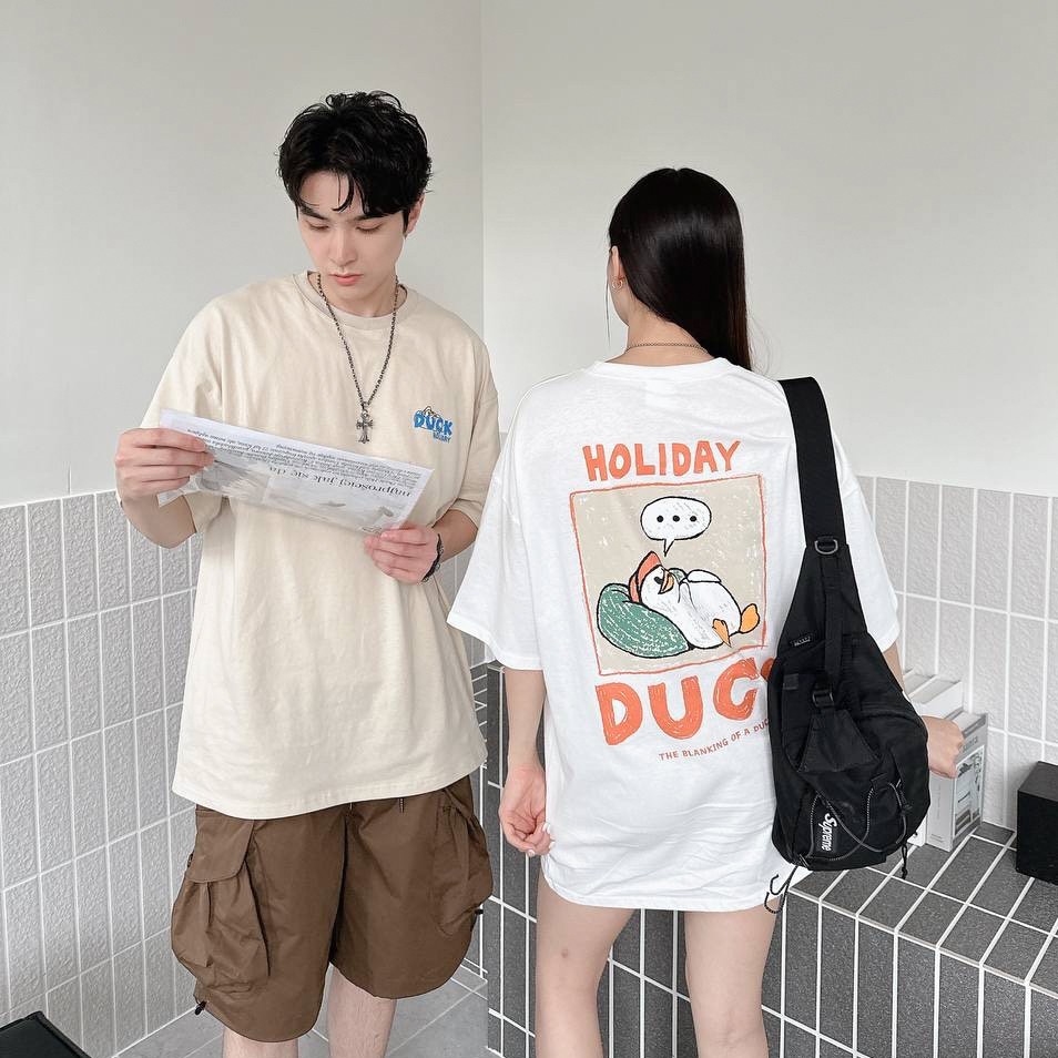 【現貨】懶散鴨手繪感短T