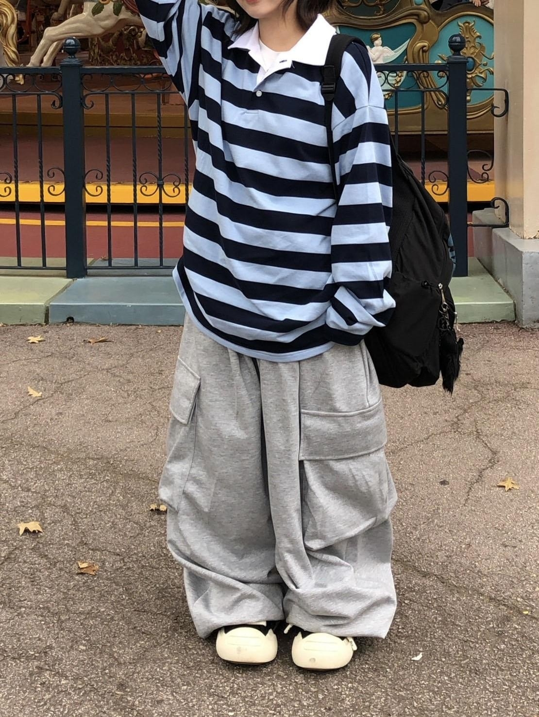 【現貨】重磅闊腿大口袋工裝棉褲