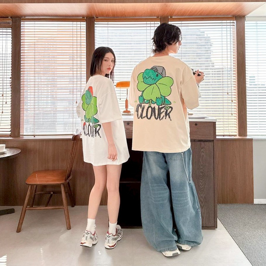 【現貨】CLOVER幸運草恐龍印花短T