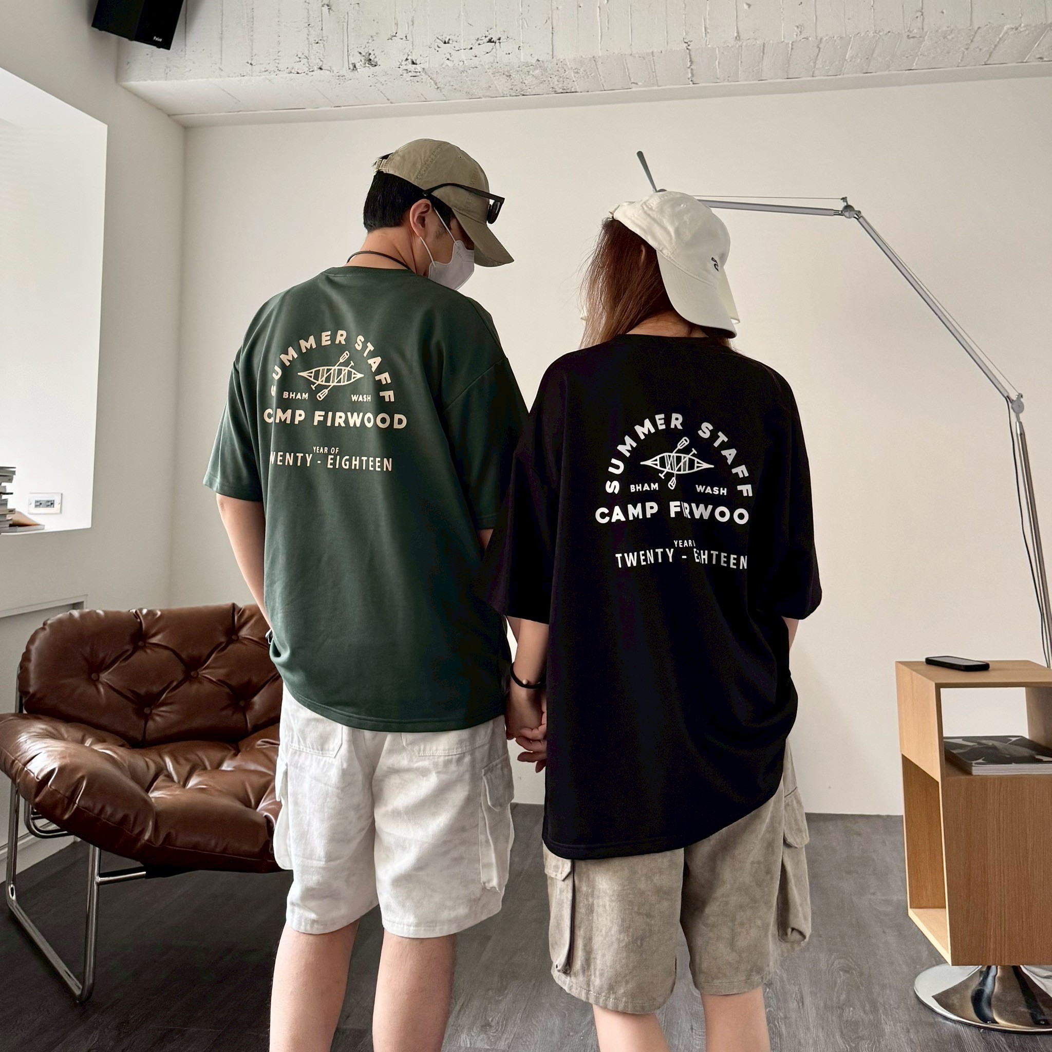 【現貨】露營獨木舟印花短T