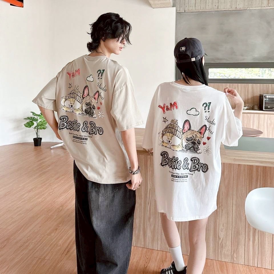 【現貨】bestie & bro柴犬與法鬥手繪感短T