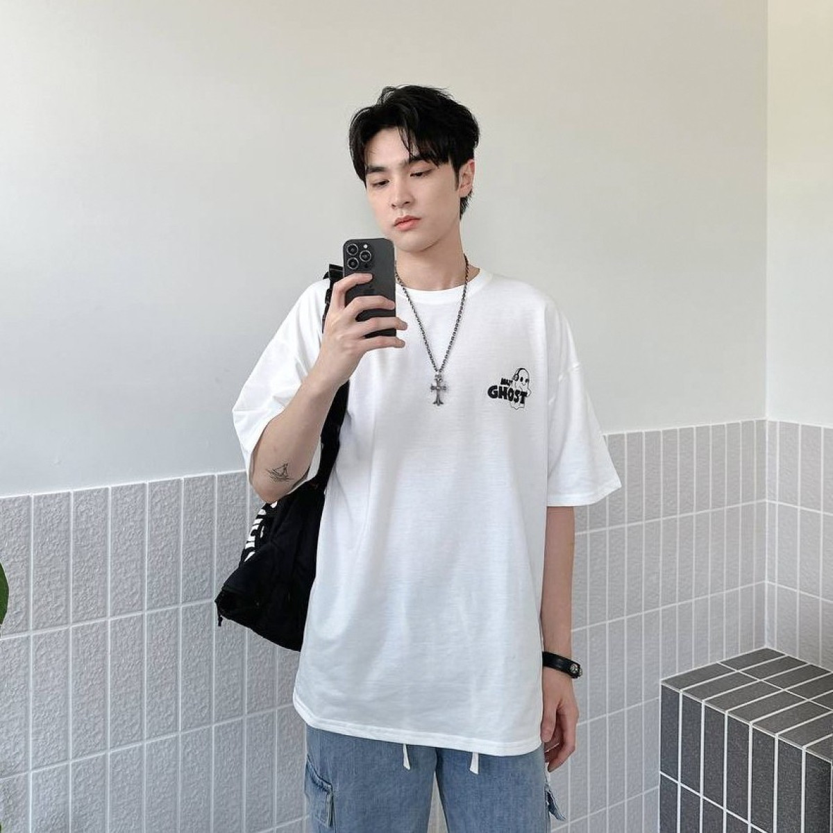 【現貨】music ghost音樂幽靈印花短T