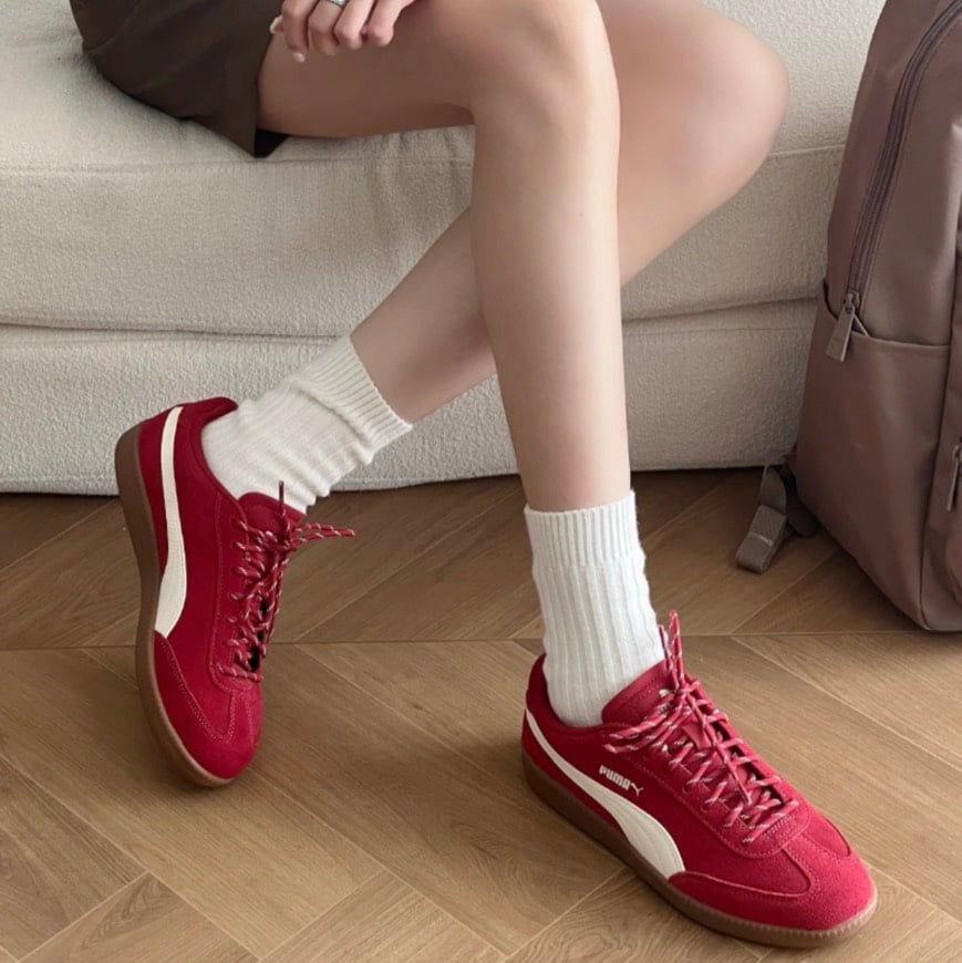 【新款!國外限定】Puma 9-T Suede 正紅 復古德訓鞋｜406756-04