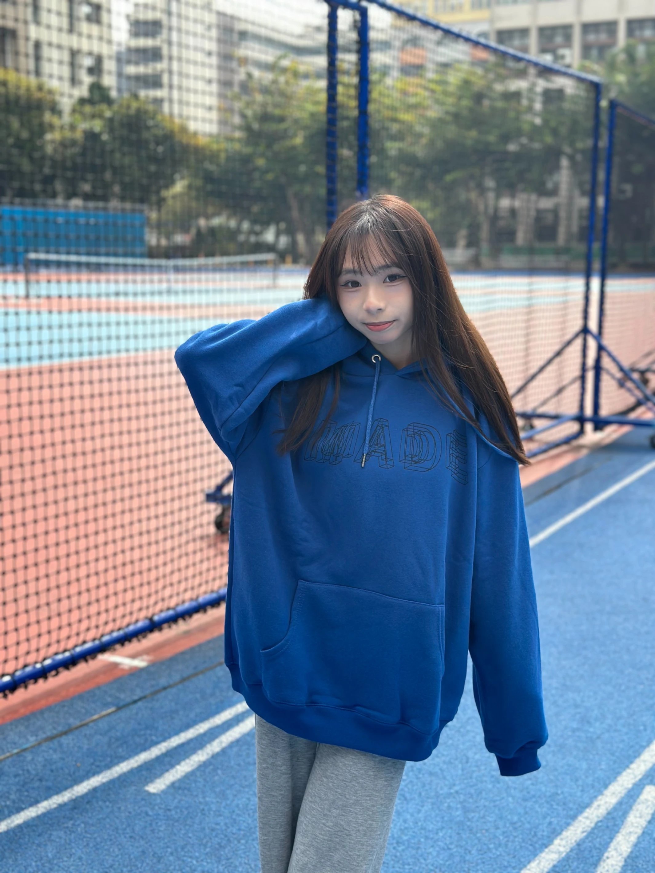 【現貨】重疊幻影MADE英文刷毛帽T