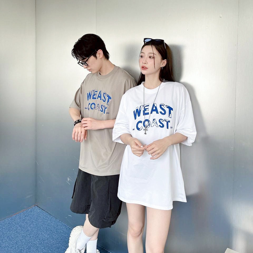 【SORONA® 涼感現貨】WEAST COAST接縫線造型貼布短T