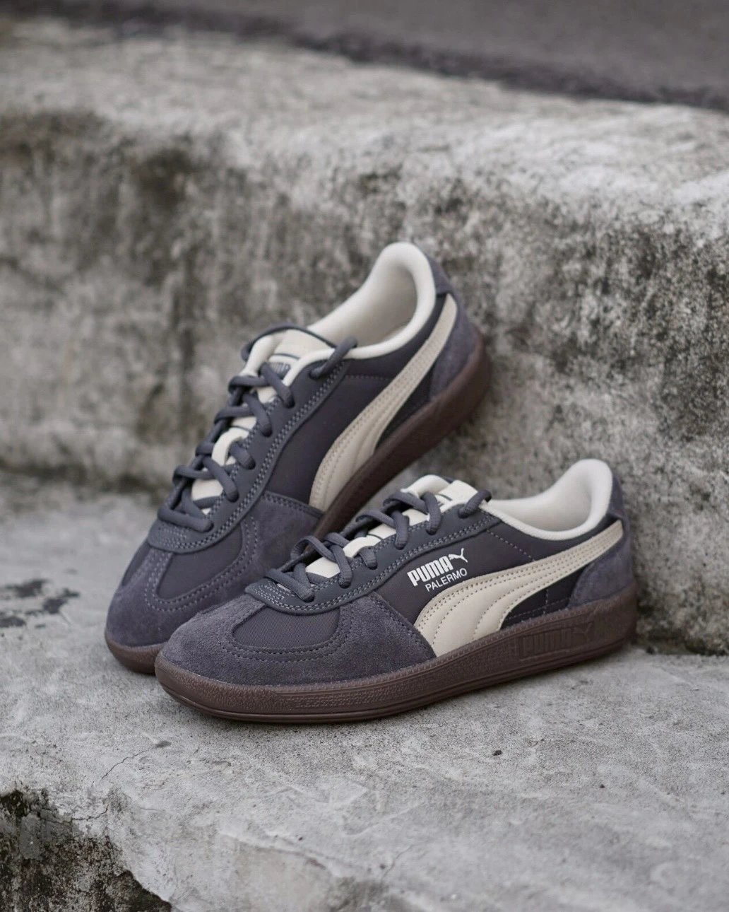 【限時折扣!新色登場】PUMA Palermo POP 水泥灰 碳灰 復古德訓鞋|403257-03