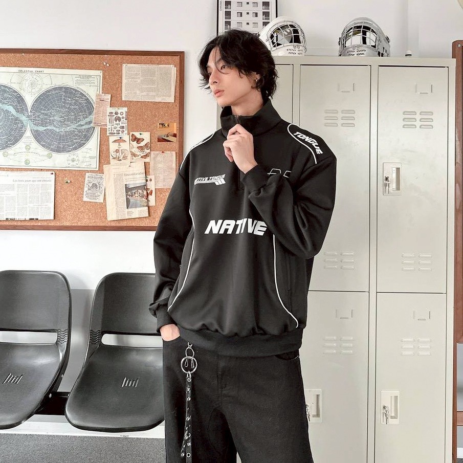 【現貨】NATIVE 賽車風高領衛衣